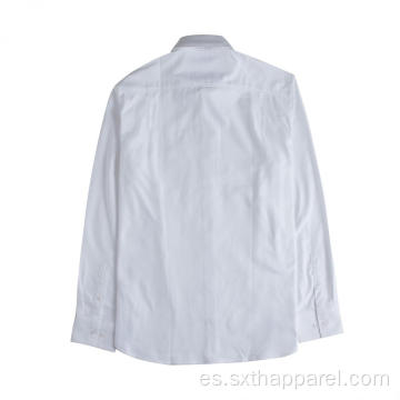 Camisas de tratamiento formal de algodón de manga larga para hombres elegantes